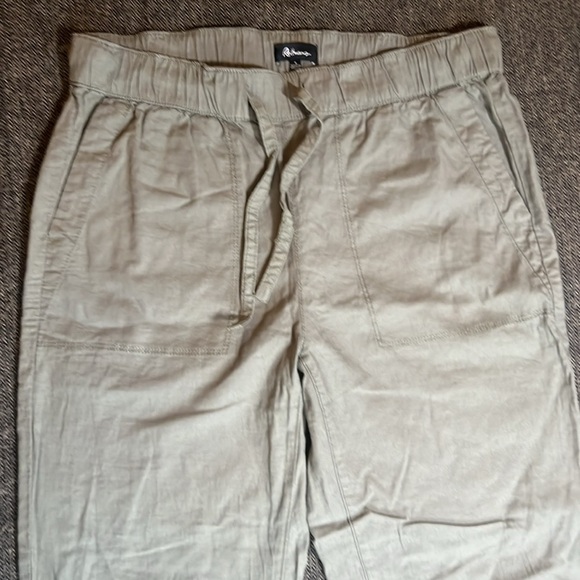 Linen blend Stretch Casual Pants in Olive Army Green sz 6 - Picture 2 of 10